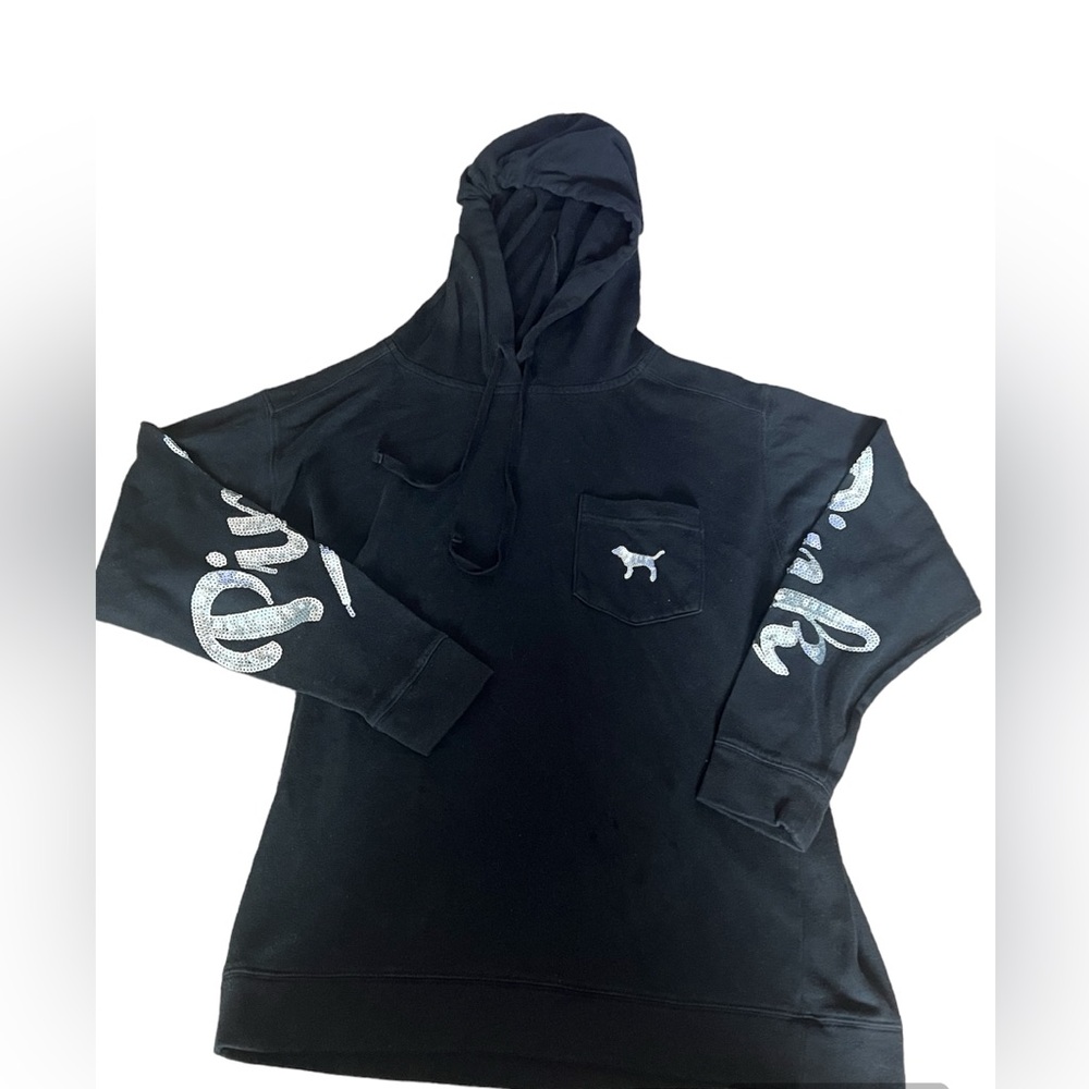 PINK Victoria's Secret Black Long Sleeve Hoodie